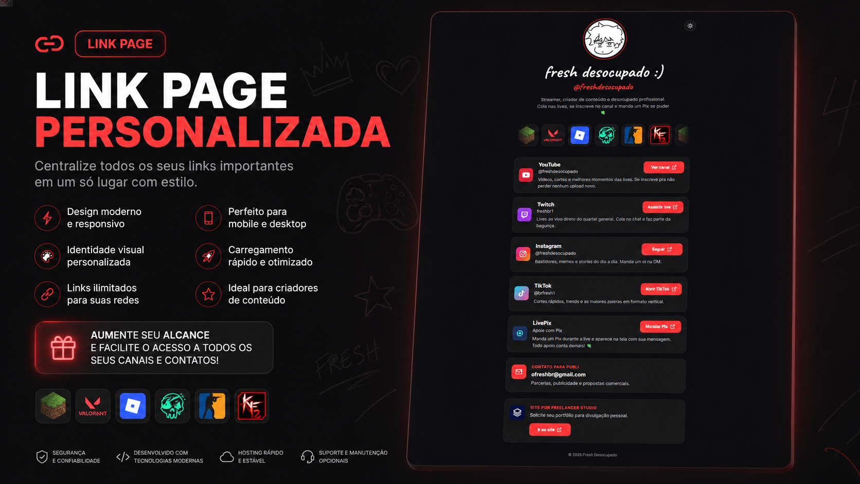 Portfólio de Link Page